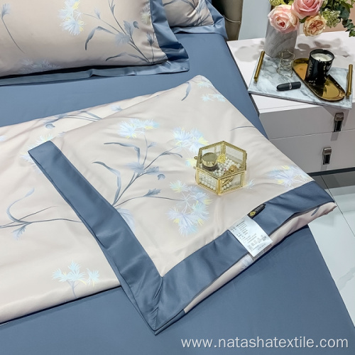 Printed and washed tencel bedding sets